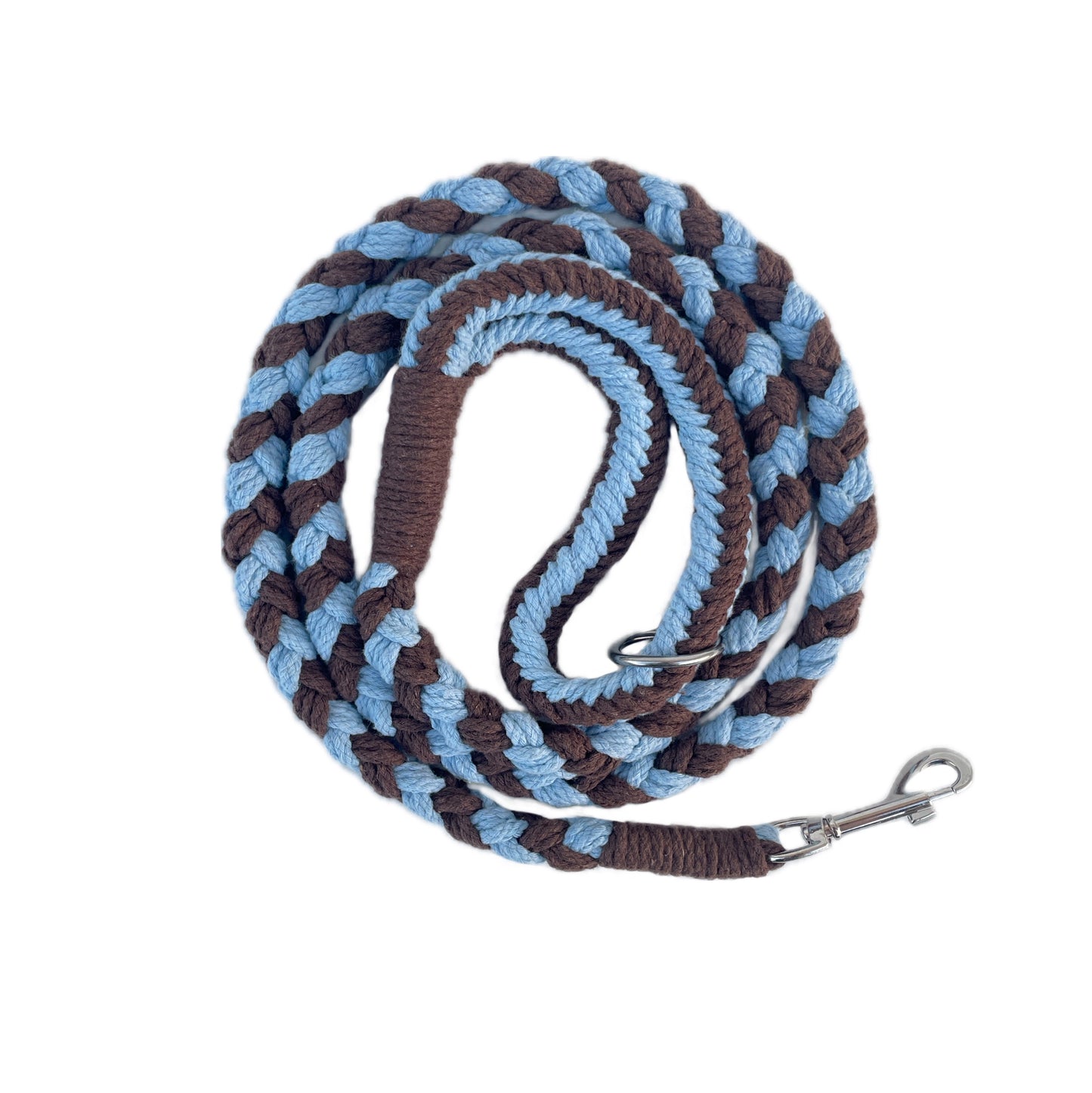 Rope Leash - Blue & Brown
