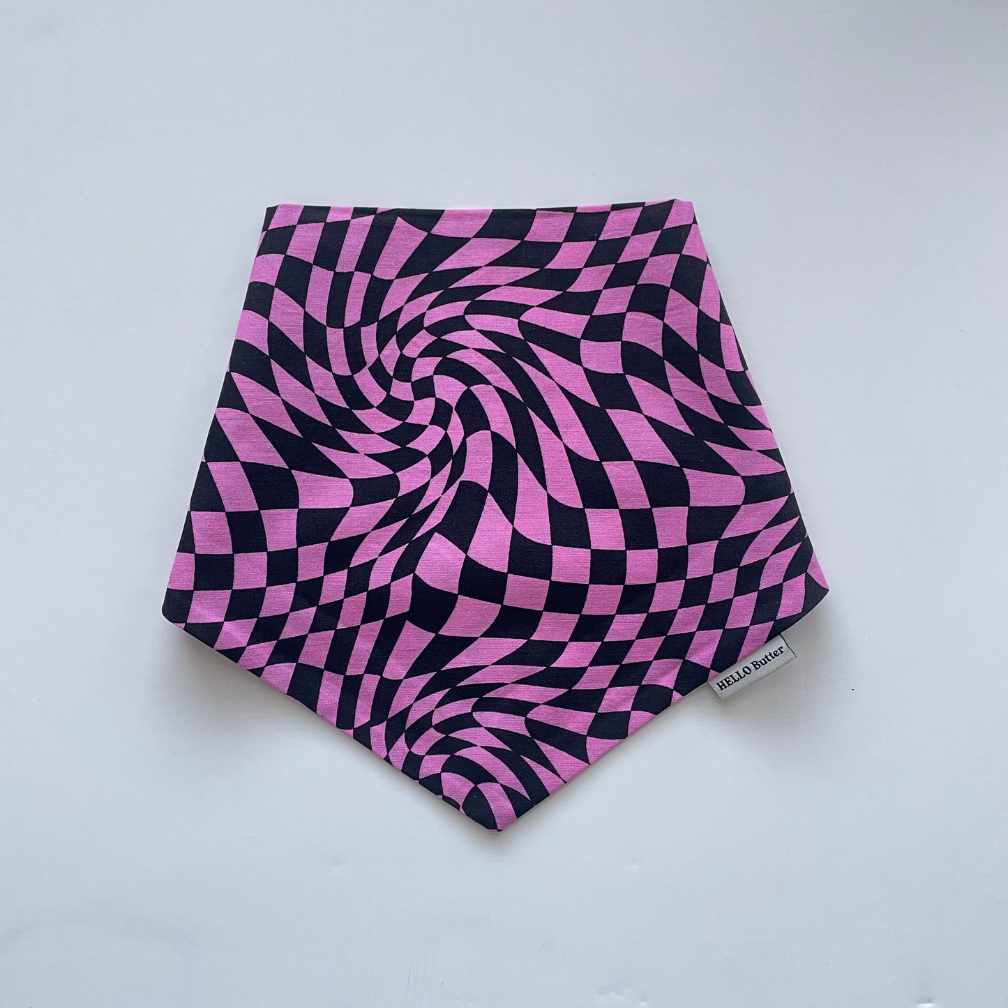 Bandana - Pink Wave Checker