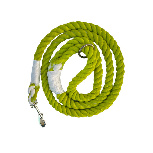 Rope Leash - Large Yellow Green