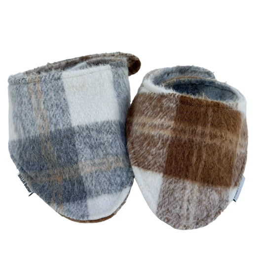 Bandana - PREVERSIBLE Wool Plaid Fabric